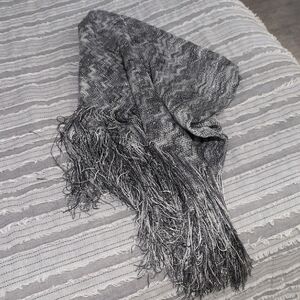 Maurices Gray Fringed Scarf
